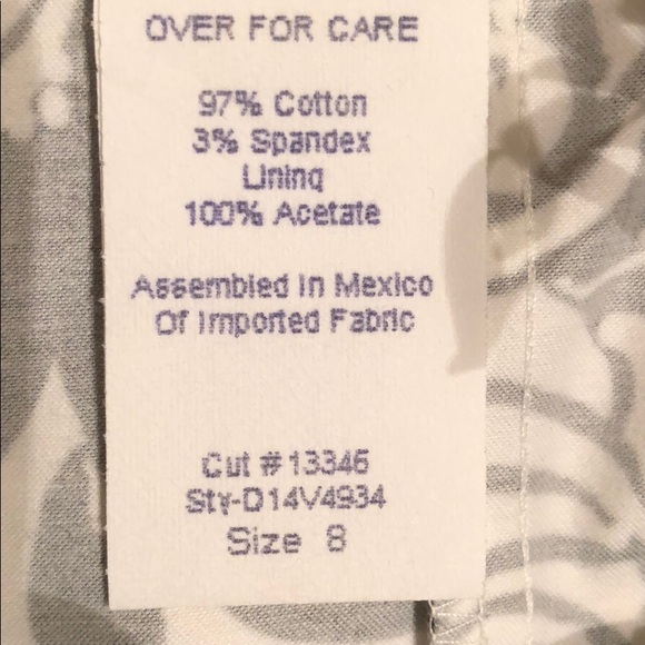 Black and White Floral Strapless Dress - Picture 4 of 4